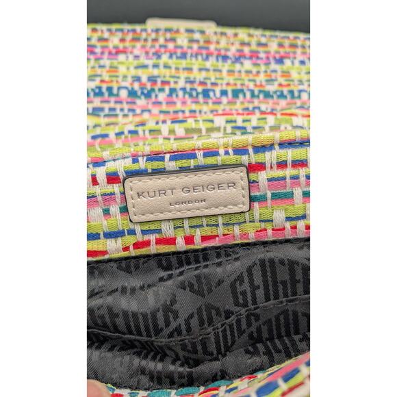 Kurt Geiger London Large Tweed Kensington Woven Purse - Picture 6 of 14